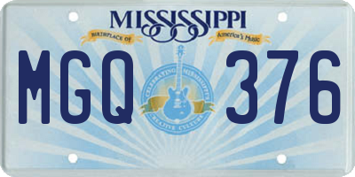 MS license plate MGQ376