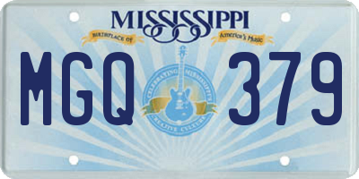 MS license plate MGQ379