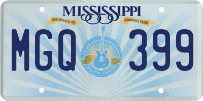 MS license plate MGQ399