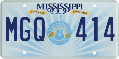 MS license plate MGQ414