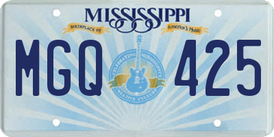MS license plate MGQ425