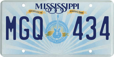 MS license plate MGQ434