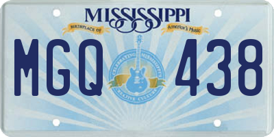 MS license plate MGQ438
