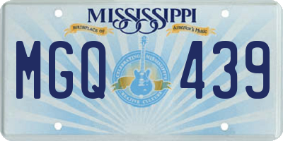 MS license plate MGQ439