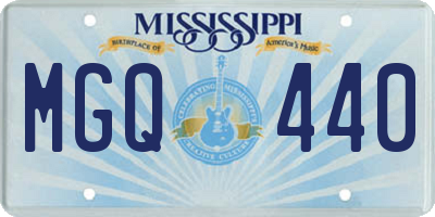MS license plate MGQ440