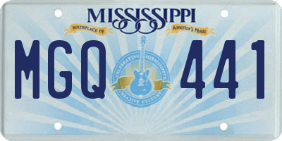 MS license plate MGQ441