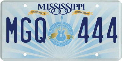 MS license plate MGQ444
