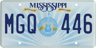 MS license plate MGQ446