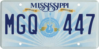 MS license plate MGQ447