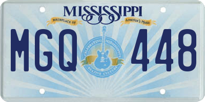 MS license plate MGQ448