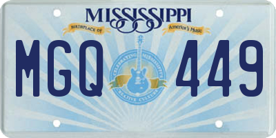 MS license plate MGQ449