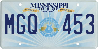 MS license plate MGQ453
