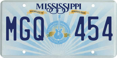 MS license plate MGQ454