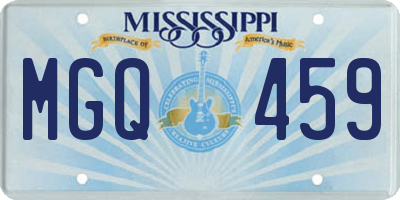 MS license plate MGQ459