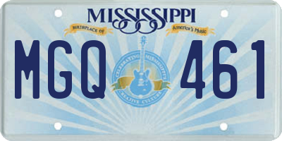MS license plate MGQ461