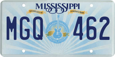MS license plate MGQ462