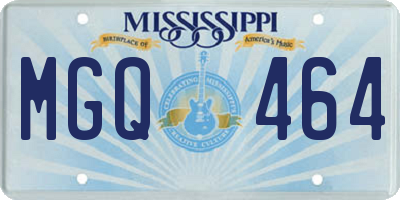 MS license plate MGQ464