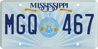 MS license plate MGQ467