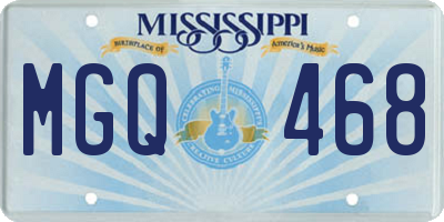 MS license plate MGQ468