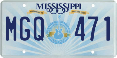 MS license plate MGQ471