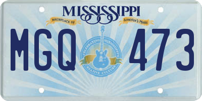 MS license plate MGQ473