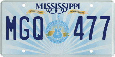 MS license plate MGQ477