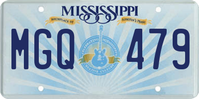 MS license plate MGQ479