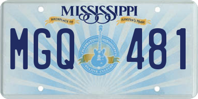 MS license plate MGQ481