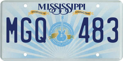 MS license plate MGQ483