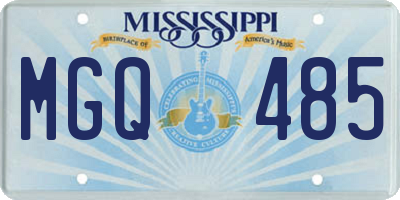 MS license plate MGQ485