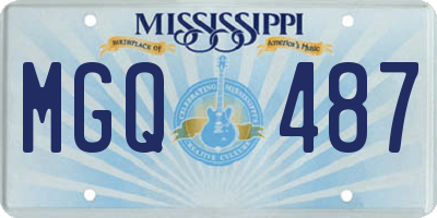 MS license plate MGQ487