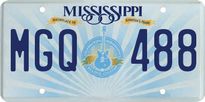 MS license plate MGQ488