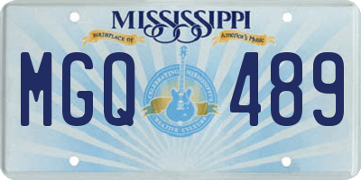 MS license plate MGQ489