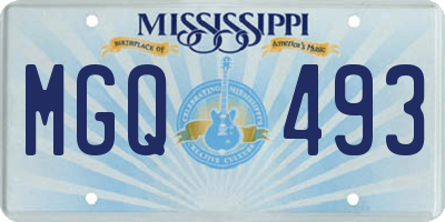 MS license plate MGQ493