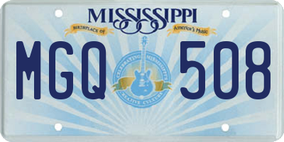 MS license plate MGQ508