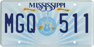 MS license plate MGQ511