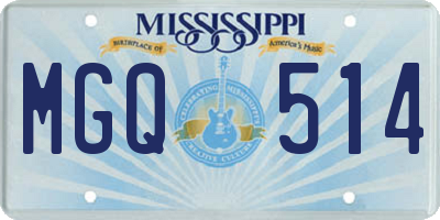 MS license plate MGQ514