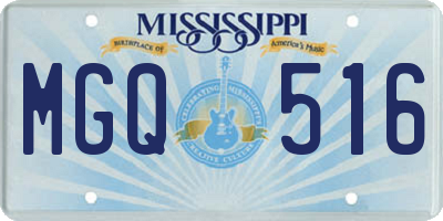 MS license plate MGQ516