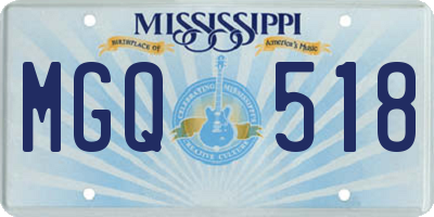 MS license plate MGQ518