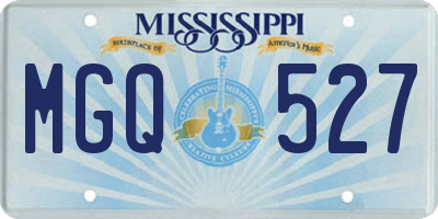 MS license plate MGQ527