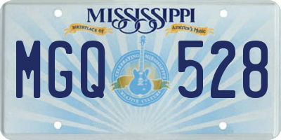 MS license plate MGQ528