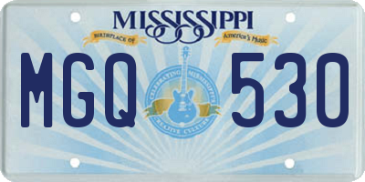 MS license plate MGQ530