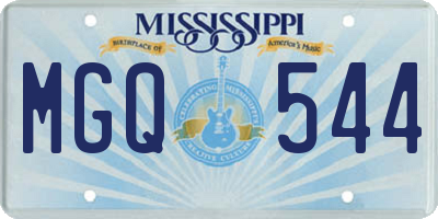 MS license plate MGQ544