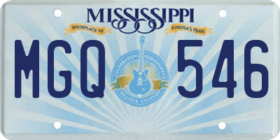 MS license plate MGQ546