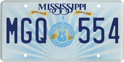 MS license plate MGQ554