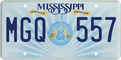 MS license plate MGQ557