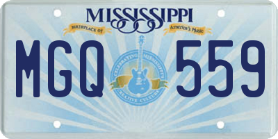MS license plate MGQ559