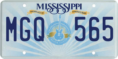 MS license plate MGQ565