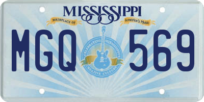MS license plate MGQ569