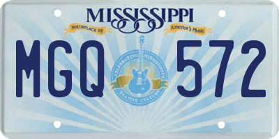 MS license plate MGQ572